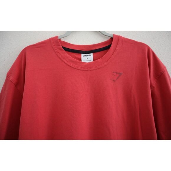 Gymshark A2A1X Men's Sz S Sundried Red Oversized Fit Power T-Shirt - Picture 6 of 12